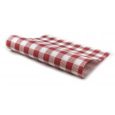 Greaseproof Paper Red Check 28gsm 1/2Cut 400x330mm Ream 200