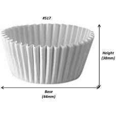 500x Patty Pans Cupcake Muffin Petit Four Cases Liners White 45mm x 34mm #517