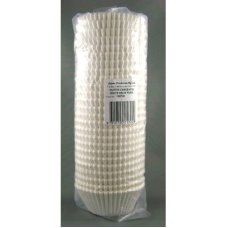 500x Patty Pans Cupcake Muffin Petit Four Cases Liners White 55mm x 36mm #700