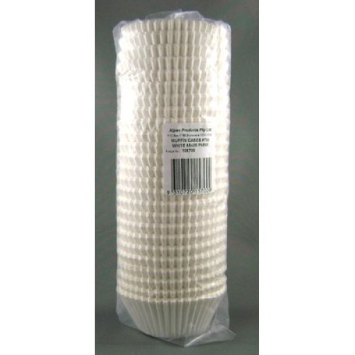 500x Patty Pans Cupcake Muffin Petit Four Cases Liners White 55mm x 36mm #700