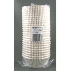 500x Patty Pans Cupcake Muffin Petit Four Cases Liners White 65mm x 34mm #800