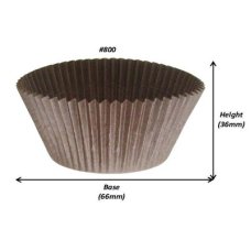 500x Patty Pans Cupcake Muffin Petit Four Cases Liners Brown 65mm x 34mm #800