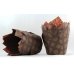 250x Tulip Muffin Liners - Brown Gold Print, 9cm x 6cm Cupcake Cases, Baking Wraps thumbnail 1