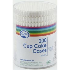 2,400x Patty Pans Cupcake Muffin Petit Four Cases Liners White 38mm x 21mm