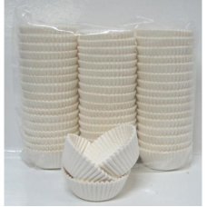 1,000x Patty Pans Cupcake Muffin Petit Four Cases Liners White 38mm x 21mm