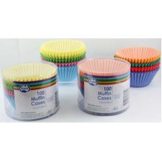 1,200x Patty Pans Cupcake Muffin Petit Four Cases Liners Multi Colour 55mm x 29.5mm