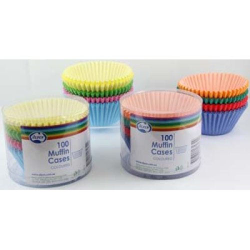 1,200x Patty Pans Cupcake Muffin Petit Four Cases Liners Multi Colour 55mm x 29.5mm
