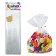 Cello Bags Clear with Twist ties 130x280x75mm P10