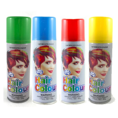 Assorted Standard Coloured Hair Spray 175ml 12 Cans