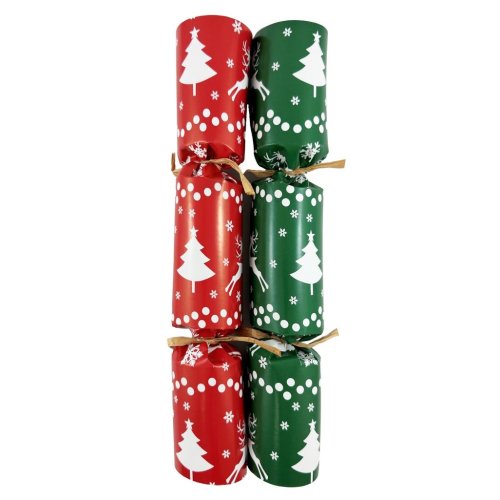 50x 10 inch Paper Christmas Bon Bons in Red and Green