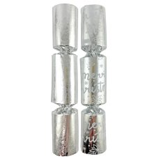 50x 10 inch Foil Christmas Bon Bons in Silver