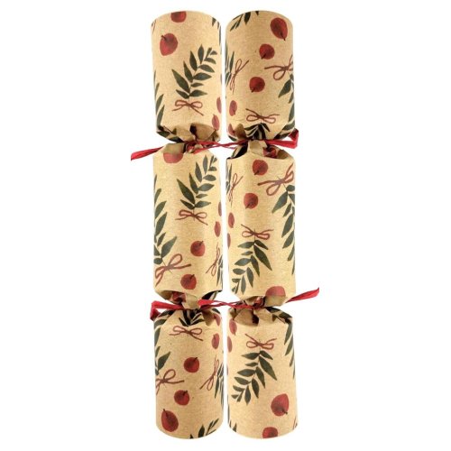 50x 10 inch Paper Christmas Bon Bons in Holly and Berries