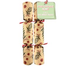50x 10 inch Paper Christmas Bon Bons in Holly and Berries