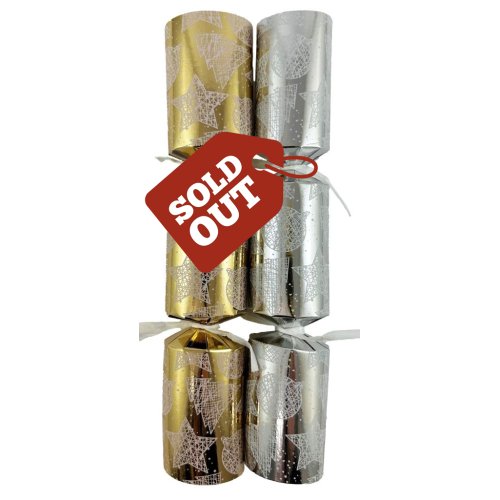 50x 10 inch Foil Board Christmas Bon Bons in Gold and Silver