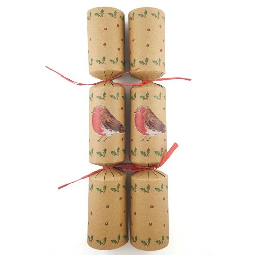 BonBons 12in Kraft Board RED ROBBIN w/Raffia Box 50