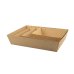 500x Paper Food Trays Carboard Brown Corrugated Compostable Kraft 13cm x 9cm x 5cm #1 thumbnail 1