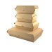 150x Paper Food Trays Large Chips Snacks Dinner Box Carboard Brown Corrugated Composatable Kraft 18cm x 16cm x 8cm thumbnail 1