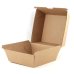 250x Burger Box Paper Food Trays Carboard Brown Corrugated Composatable Kraft 12cm x 10.5cm x 8cm thumbnail 1