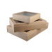 100x Catering Tray Lids Medium Carboard Brown Kraft Recyclable 35.9cm x 25.2cm x 3cm thumbnail 2