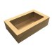100x Catering Tray Lids X Small Carboard Brown Kraft Recyclable 25cm x 15cm x 3cm thumbnail 1