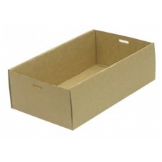 100x Catering Tray Bases X Small Carboard Brown Kraft Recyclable 25cm x 15cm x 8cm