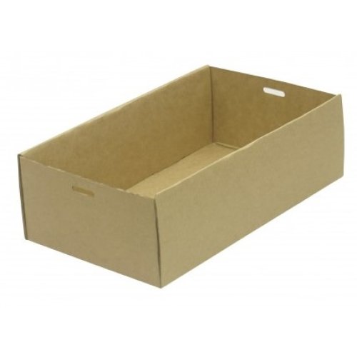100x Catering Tray Bases X Small Carboard Brown Kraft Recyclable 25cm x 15cm x 8cm