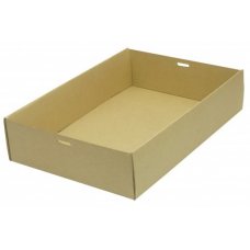 100x Catering Tray Bases Medium Carboard Brown Kraft Recyclable 35.9cm x 25.2cm x 8cm