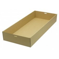 100x Catering Tray Bases Large Carboard Brown Kraft Recyclable 55.8cm x 25.2cm x 8cm
