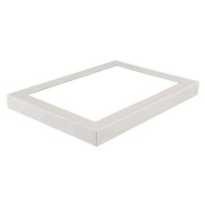 100x Catering Tray Lid WHITE SMALL 225 x 225 x 80mm