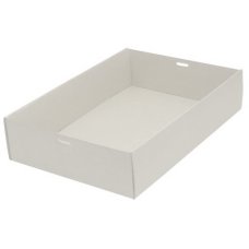 100x Catering Tray Base WHITE MEDIUM 359 x 252 x 80mm