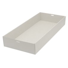 100x Catering Tray Base White Large 55.8cm x 25.2cm x 8cm