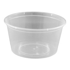 500x Sauce Containers Portion Pots 440ml Plastic Clear