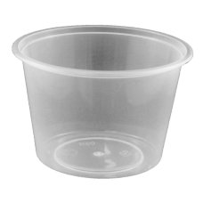 500x Sauce Containers Portion Pots 540ml Plastic Clear