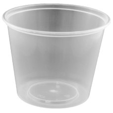 500x Sauce Containers Portion Pots 700ml Plastic Clear