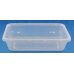 500x Takeaway Plastic Food Storage Containers Disposable Rectangle 500ml Plastic Clear thumbnail 1