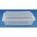 500x Takeaway Plastic Food Storage Containers Disposable Rectangle 500ml Plastic Clear thumbnail 2