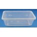 500x Takeaway Plastic Food Storage Containers Disposable Rectangle 650ml Plastic Clear thumbnail 1