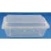 500x Takeaway Plastic Food Storage Containers Disposable Rectangle 650ml Plastic Clear thumbnail 2