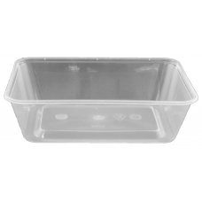 500x Takeaway Plastic Food Storage Containers Disposable Rectangle 650ml Plastic Clear