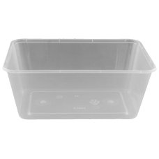 500x Takeaway Plastic Food Storage Containers Disposable Rectangle 1000ml Plastic Clear