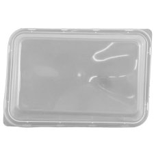 500x Plastic Lids for Takeaway Food Storage Containers - Dome Lid - Disposable Rectangle Clear Plastic - fits 500ml, 650ml, 750ml, 1000ml Containers