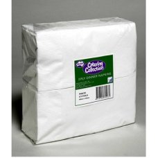 1,000x Napkins White Dinner Lunch Picnic Snacks 2ply GT Redi Fold 40cm x 40cm