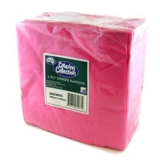 1,000x Napkins Magenta Pink Dinner Lunch Picnic Snacks 2ply 40cm x 40cm