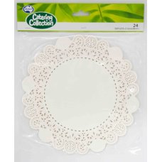 288x Doily Round 21.5cm White Laced Doyley Placemat (8.5inch)