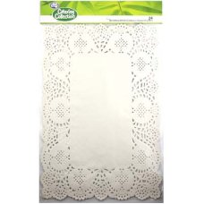 288x Doily Rectangle White Laced Doyley Placemat 36.8cm x 25.6cm (10inch x 14.5inch)
