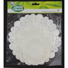288x Doily Round White Laced Doyley Placemat Asstd Sizes 11.4cm 16.6cm 21.5cm (4.5in 6.5in 8.5in)