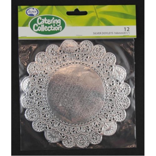 144x Silver 6.5in (166mm) Round Doyley