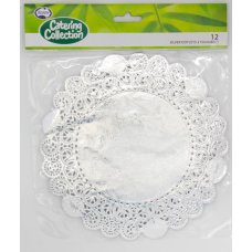 144x Silver 8.5in (215mm) Round Doyley