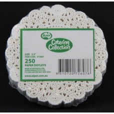 2,000x Doily Round 9cm White Laced Doyley Placemat (3.5inch)