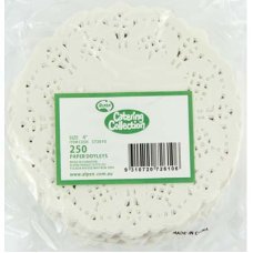 2,000x Doily Round 10.2cm White Laced Doyley Placemat (4inch)